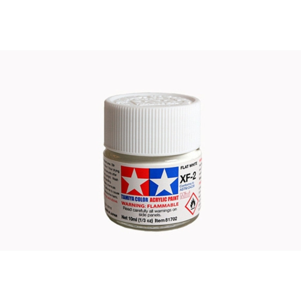 Available To Order – TAM81702 - Acrylic Mini XF-2 Flat White Pack Of 6 TAMIYA Model (TAM81702)