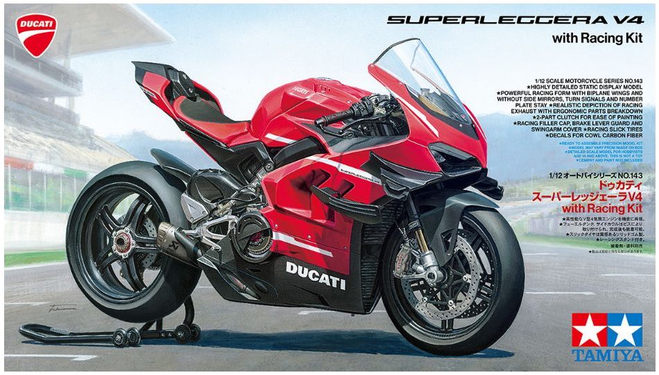 Ducati Superleggera V4 w/Racing Kit 1:12 Tamiya Model