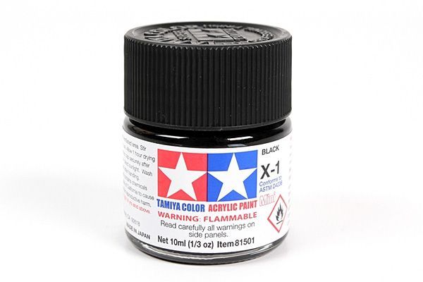 Acrylic Mini X-1 Black Tamiya Model