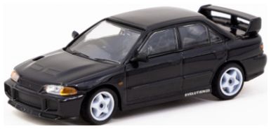 Available To Order – Mitsubishi Lancer GSR Evolution III Black 1:64 Tarmac Works Model (TAR 64G050BK)