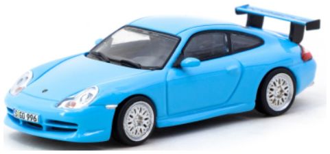 Available To Order – Porsche 911 GT3 (996) Light Blue 1:64 Tarmac Works Model (TAR 64G069BL)