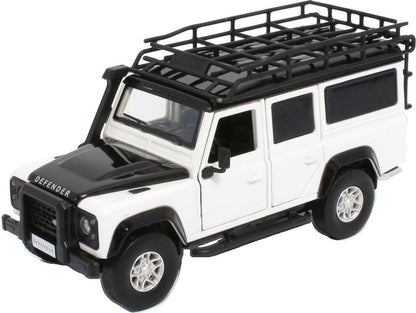 Land Rover Defender 110 - Fuji White Lights and Sound & Pull Back 1:32 – diecast model