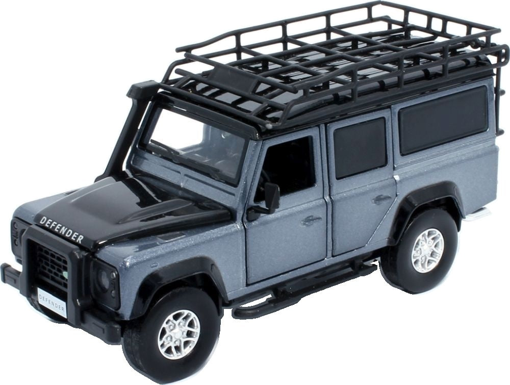 Land Rover Defender 110 - Stornoway Grey Lights and Sound & Pull Back 1:32 – diecast model