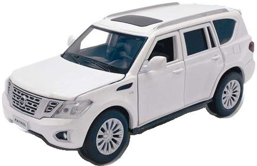 Nissan Patrol Y62 - White Lights and Sound & Pull Back 1:32 – diecast model