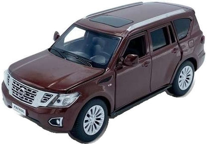Nissan Patrol Y62 - Brown Lights and Sound & Pull Back 1:32 – diecast model