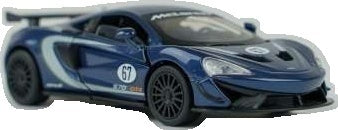 McLaren 570S GT4 #19 - Blue Lights and Sound & Pull Back 1:32 – diecast model