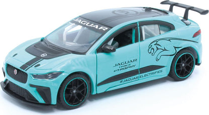 Available To Order – Jaguar I-PACE e-TROPHY - Blue Pull Back 1:36 Tayumo Model (TAY 36100022)