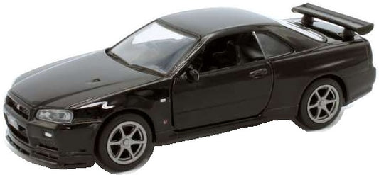 Nissan GT-R34 V-Spec II - Black Pull Back 1:36 – diecast model