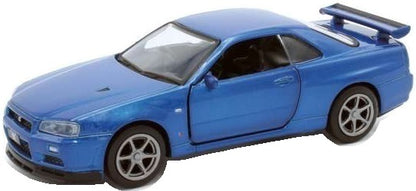 Available to Order – Nissan GT-R34 V-Spec II - Blue Pull Back 1:36 (TAY 36115211)