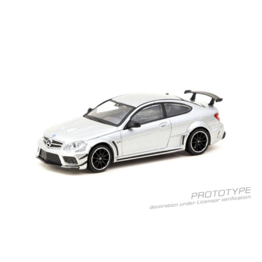 1:64 TARMAC T64G009SL MERCEDES BENZ C63 AMG COUPLE BLACK SERIES - SILVER METALLIC