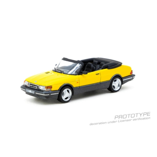 THIS ITEM IS AVAILABLE TO ORDER FROM OUR SUPPLIER - 1:64 TARMAC TCT64G067YE SAAB 900 TURBO CONVERTIBLE - YELLOW