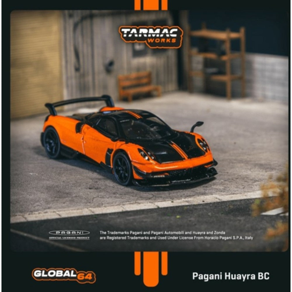 Available to Order – Pagani Huayra Bc - Arancio Saint Tropez 1:64 Tarmac Works Model (TCT64GTL014OR)