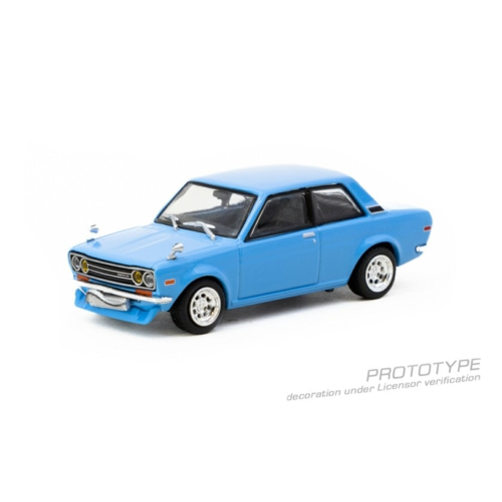 Available to Order – Datsun 510 Light Blue 1:64 Tarmac Works Model (TCT64R052LB)