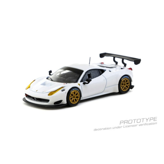 Available to Order – 458 Italia GT3 - White 1:64 Tarmac Works Model (TCT64R074WH)