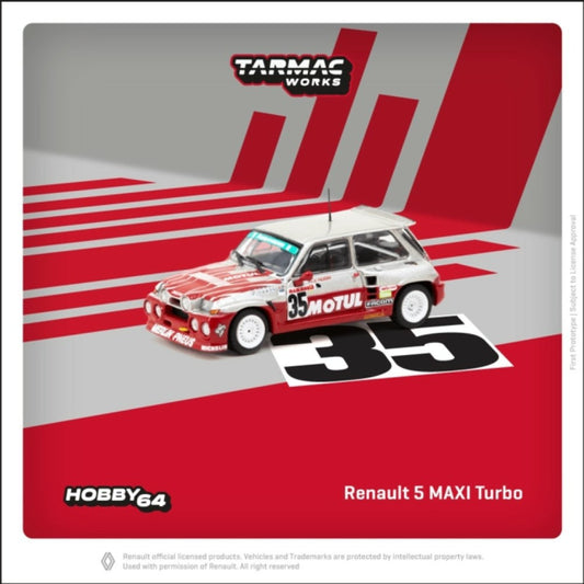 THIS ITEM IS AVAILABLE TO ORDER FROM OUR SUPPLIER - 1:64 TARMAC TCT64TL06187EH3 RENAULT 5 MAXI TURBO EUROPEAN HILL CLIMB CHAMPIONSHIP 1987 G.ROSSI