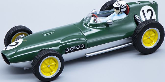Available to Order – Lotus 16 Championship 1959 Dutch GP #12 Innes Ireland w/Figure 1:18 (TEC 18123A)