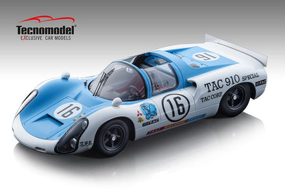 Available to Order – Porsche 910 Taki Racing Japan GP 1969 #16 Kazato/Hasogawa 1:18 (TEC 18158C)