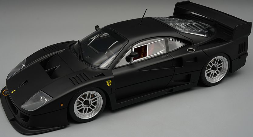 Available To Order – Ferrari F40 LM 1996 Press Version Matt Black w/BBS Silver Rims 1:18 (TEC 18286I)