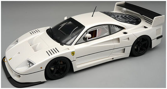 Available To Order – Ferrari F40 LM 1996 Pearl Metallic White w/5 Spoke Black Rims 1:18 (TEC 18286R)