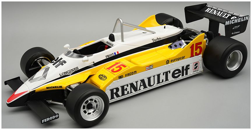 Available to Order – Renault RE30B 1982 Winner South Africa GP #15 Alain Prost w/Showcase 1:18 (TEC 18367A)
