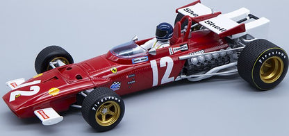 Available To Order – Ferrari 312B 1970 Winner GP Austria #12 Jacky Ickx w/Driver Figure 1:18 (TEC 1864B)