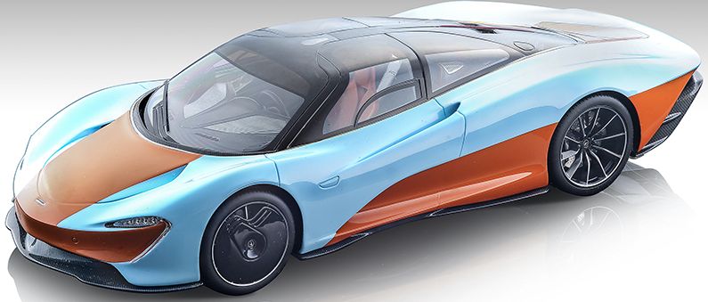 McLaren Speedtail Light Blue/Orange 2020 (Limited Edition 39 pcs) 1:43 Tecnomodels Mythos Model