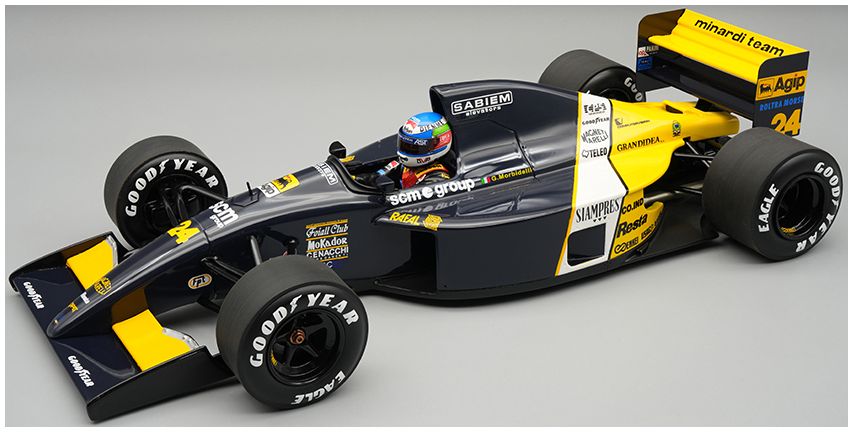 Minardi M191 1991 SPA GP #24 Gianni Morbidelli w/Driver 1:18 Tecnomodels Mythos Model
