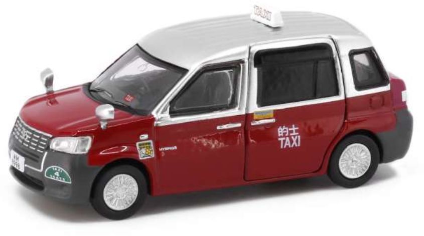 Toyota Comfort Hybrid Taxi Urban Red 1:64 – diecast model