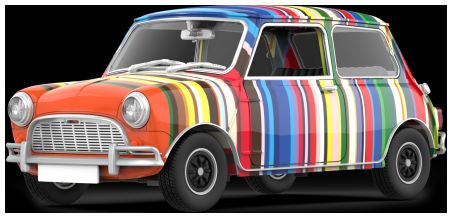 Available To Order – Mini Art Car Coloured Stripes 1:50 Tiny City Model (TNY HYP00004)