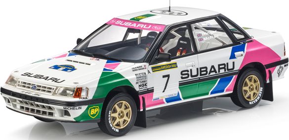 Subaru Legacy Swedish Rallye Colin McCrae Derek Ringer #7 White 1992 1:18 Top Marques Model