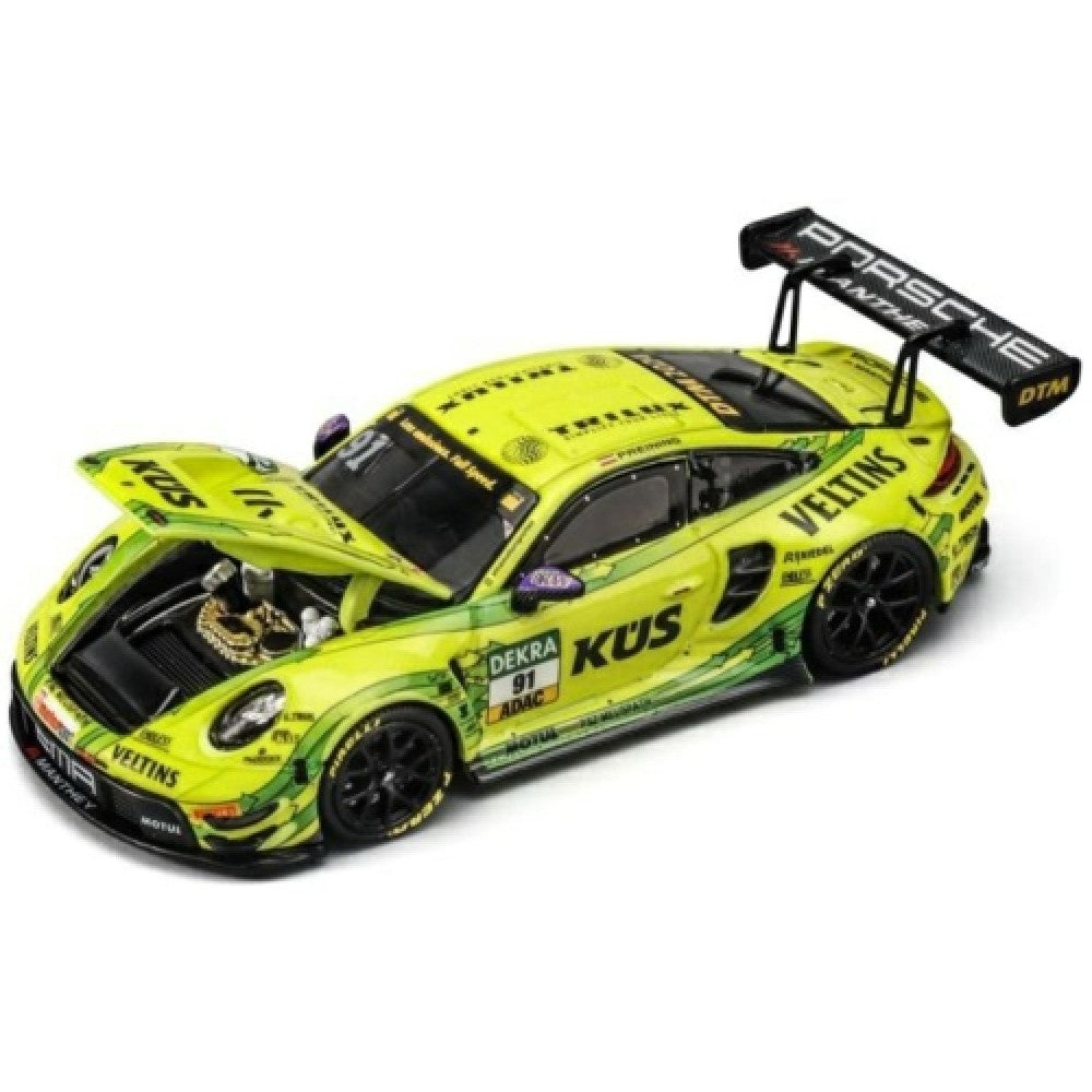 Porsche 911 GT3 R DTM 2024 Yellow Tre241084(b) 1:64 Trends Hobby Diecast Model