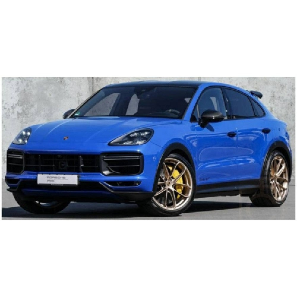 Available to Order – Porsche Cayenne Turbo GT Weissach Blue (Open Engine) TRENDS HOBBY 1:64 (TRE 241090B)