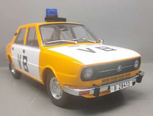 Available to Order – Skoda 105L Police VB Orange/White 1976 1:18 (TRN 1800274)