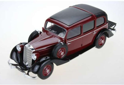 Available To Order – Mercedes 260D Pullman Landaulet 1936 Closed Burgundy + Black Interior 1:18 Triple 9 Model (TRN R1800102)