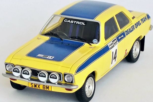 Available To Order – Opel Ascona 20th Welsh Rally 1974 Russell Brookes/Richard Hudson-Evans 1:43 (TRO DSN110)