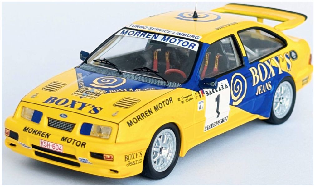 Available To Order – Ford Sierra RS Cosworth 2nd RTS Rally 1992 Robert Droogmans/Michel Kleikens 1:43 (TRO RRBE053)