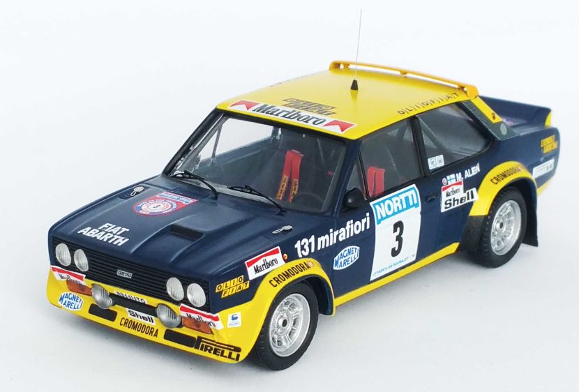 Available To Order – Fiat 131 Abarth 1st 1000 Lakes Rally 1976 Markku Alen Ilkka Kivimaki 1:43 (TRO RRFI10)