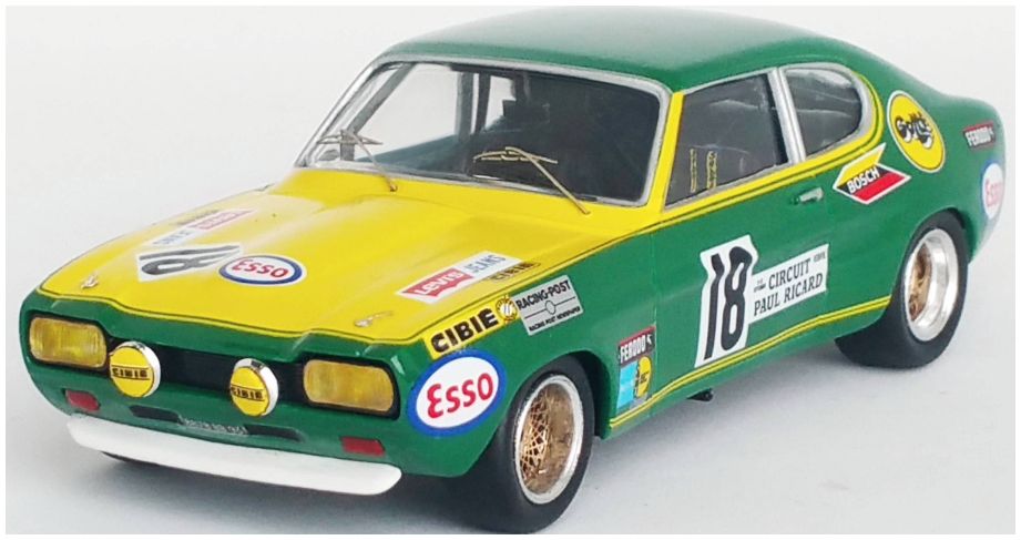 Available To Order – Ford Capri RS 2600 2 x 6H Paul Ricard 1971 Jean Claude Guerie/Jean Pierre Rouget 1:43 (TRO RRFR071)