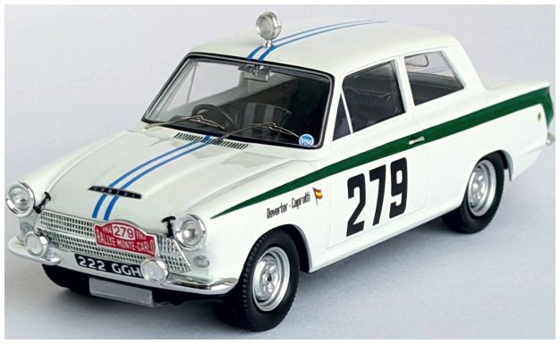 Available To Order – Ford Cortina Lotus Monte Carlo Rally 1964 Estanislao Reverter/Oscar Caprotti 1:43 (TRO RRFR083)