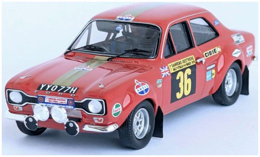 Available To Order – Ford Escort Mk1 Sanremo Rally 1970 David Sutton/Peter O'Gorman 1:43 (TRO RRIT016)