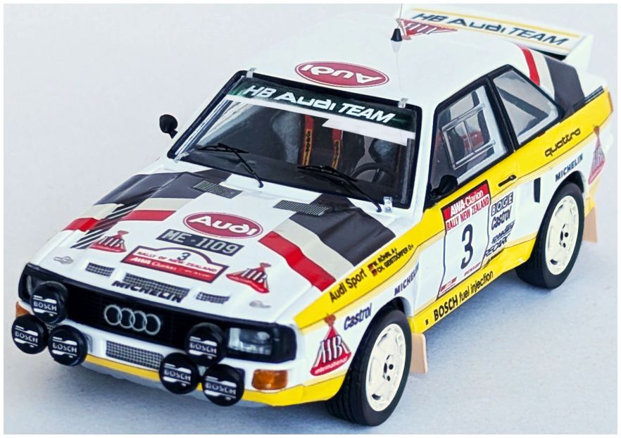 Available To Order – Audi Sport Quattro #3 3th Rally of New Zealand 1985 Walter Rohrl/C. Geistdorfer 1:43 (TRO RRNZ015)