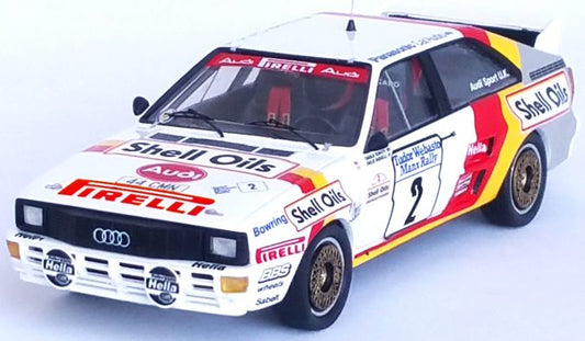 Available To Order – Audi Quattro 4th Manx Rally 1985 Harald Demuth/Emilio Radaelli 1:43 (TRO RRUK095)
