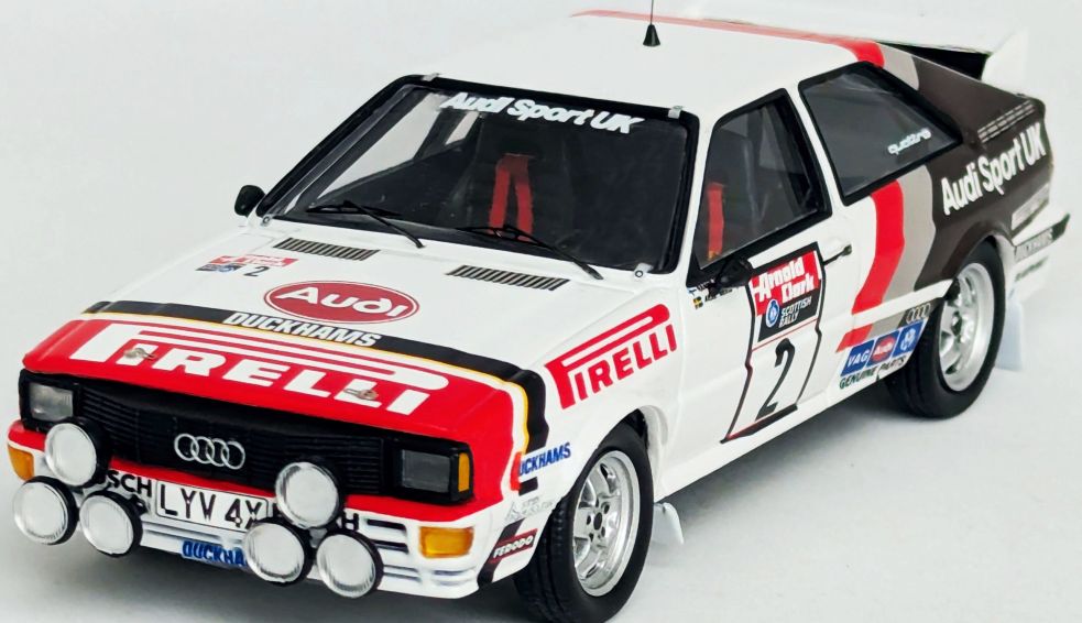 Audi Quattro 1st Scottish Rally 1982 Hannu Mikkola/Arne Hertz 1:43 Trofeu Model