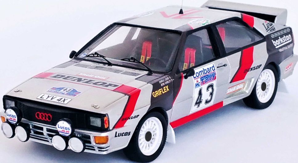 Available To Order – Audi Quattro RAC Rally 1985 Lord/Varley 1:43 (TRO RRUK79)