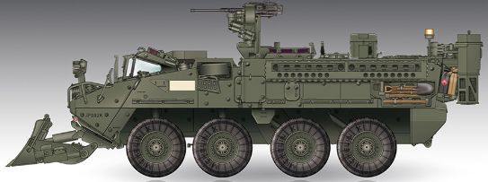 Available to Order – US M1132 Stryker Engineer Squad Vehicle w/ Straight Obstacle Blade 1:72 (TRU 07456)