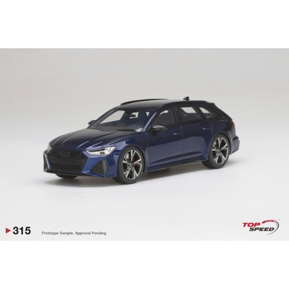 THIS ITEM IS AVAILABLE TO ORDER FROM OUR SUPPLIER - 1:18 TOP SPEED TS0315 AUDI RS 6 AVANT CARBON BLACK NAVARRA BLUE METALLIC