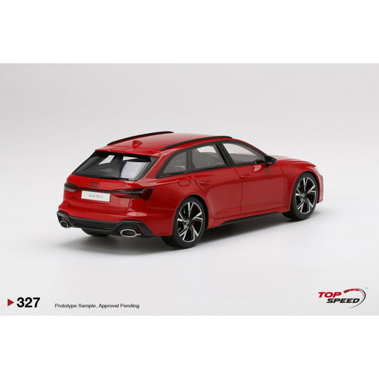 Available to Order – 1:18 Top Speed Audi RS 6 Avant Carbon Black Tango Red TS0327