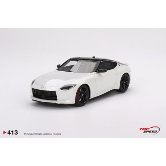 THIS ITEM IS AVAILABLE TO ORDER FROM OUR SUPPLIER - 1:18 TOP SPEED TS0413 NISSAN FAIRLADY Z VERSION ST 2023 EVEREST WHITE RHD