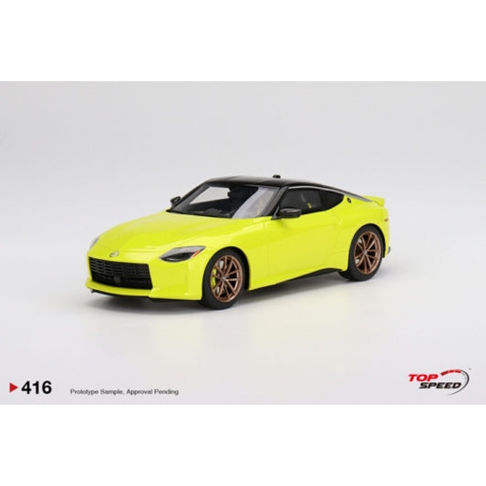 THIS ITEM IS AVAILABLE TO ORDER FROM OUR SUPPLIER - 1:18 TOP SPEED TS0416 NISSAN Z PROTO SPEC 2023 IKAZUCHI YELLOW LHD