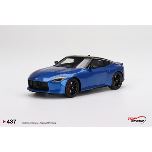 THIS ITEM IS AVAILABLE TO ORDER FROM OUR SUPPLIER - 1:18 TOP SPEED TS0437 NISSAN Z PERFORMANCE 2023 SEIRAN BLUE LHD